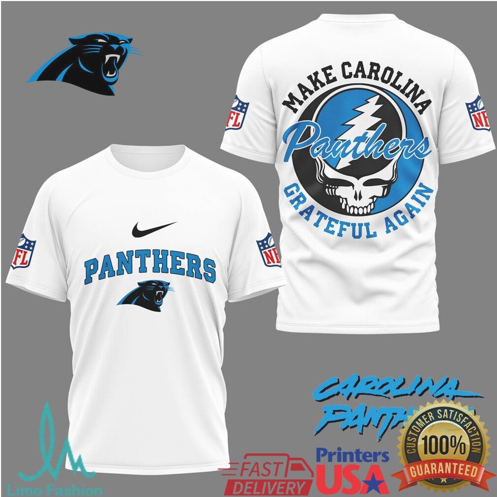 Carolina Panthers “Make Carolina Grateful Again” Tshirt Grateful Dead Inspired Nfl Tee - Limotees LLC