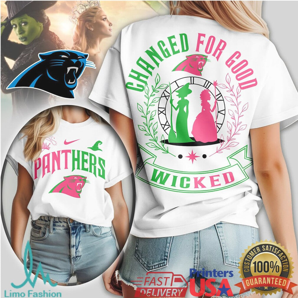 Carolina Panthers Official NFL Wicked Changed For Good Women Shirt - Limotees LLC