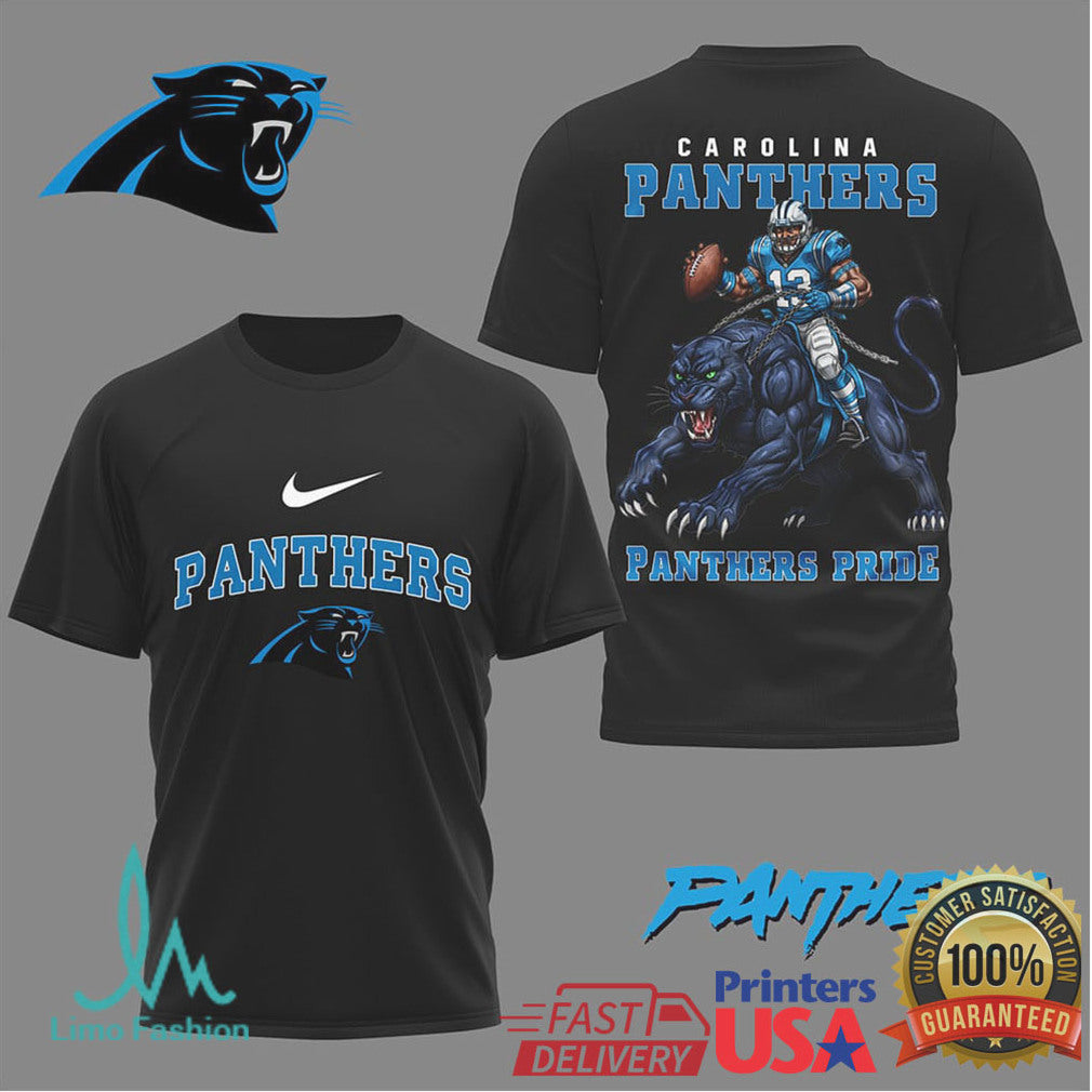 Carolina Panthers “Panthers Pride” Mascot Rider Football T Shirt