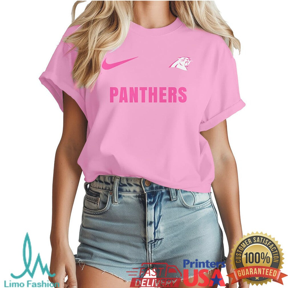 Carolina Panthers Pink Ribbon October Tackle Breast Cancer Tee - Limotees LLC