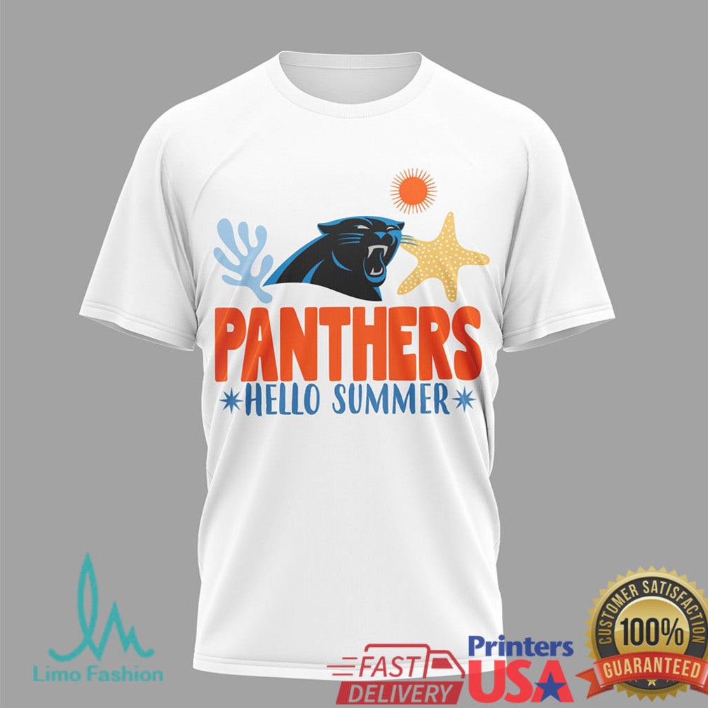 Carolina Panthers School Is Out Hello Summer T Shirt Retro Sun Fan Apparel - Limotees LLC