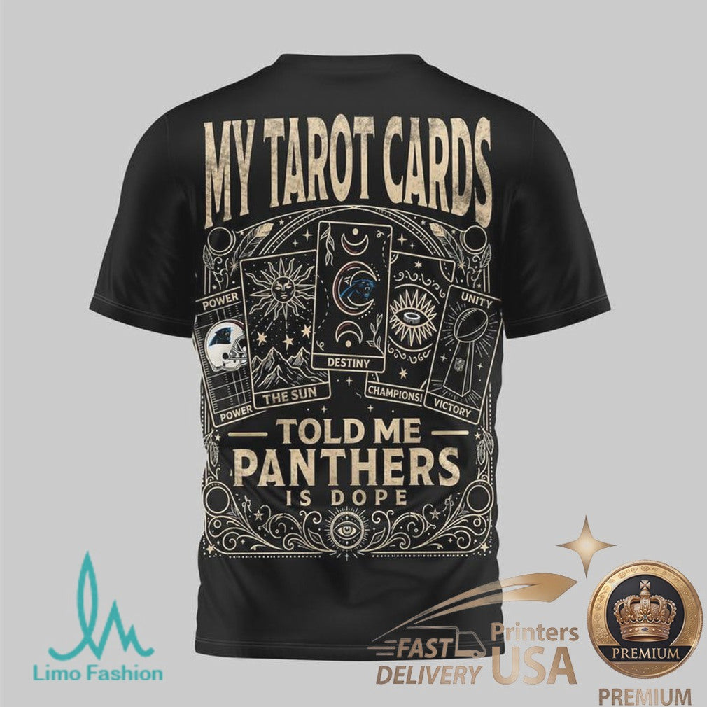 Carolina Panthers Tarot Card Graphic Vintage Football T Shirt - Limotees LLC