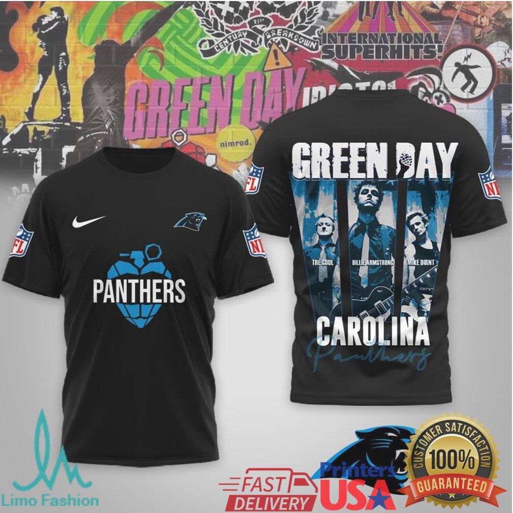 Carolina Panthers x Green Day Rock Tribute NFL Fan Gear - Limotees LLC
