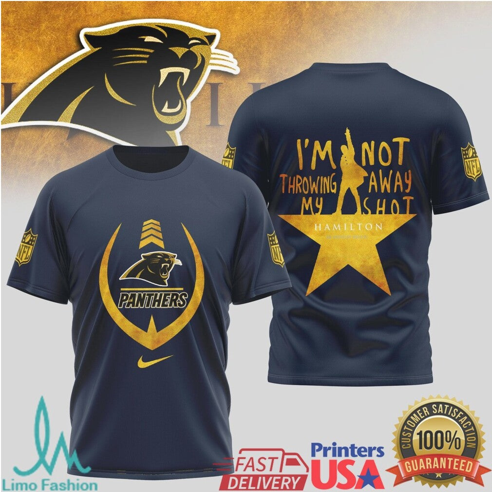 Carolina Panthers x Hamilton Musical Broadway Quote Athletic Fit T Shirt - Limotees LLC
