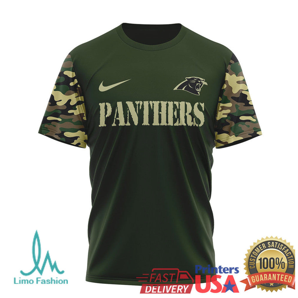 Carolina PanthersOfficial NFL Camouflage Thank You For Service 3D Shirt - Limotees LLC