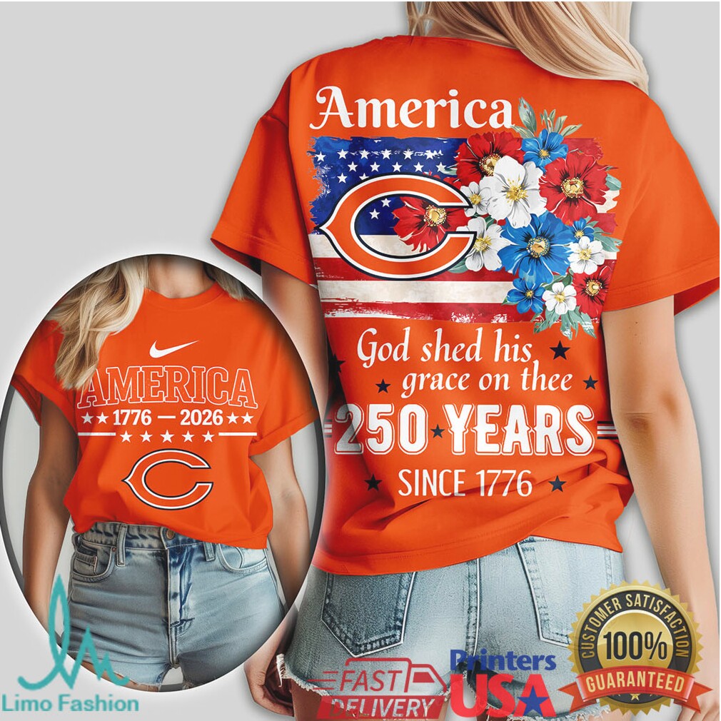 Chicago Bears America 250th Anniversary Patriotic Shirt Since 1776 NFL Fan Gear - Limotees LLC