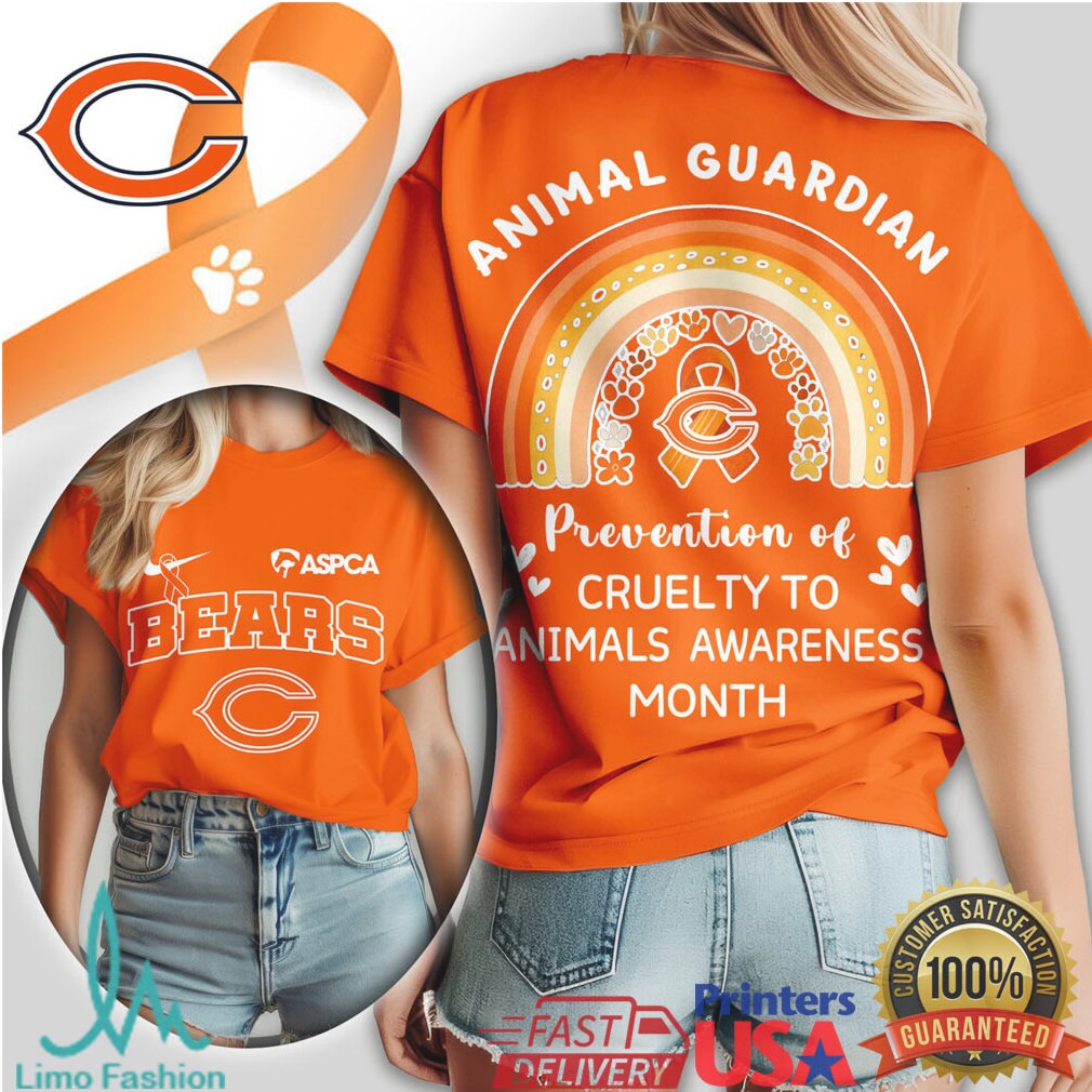Chicago Bears Animal Guardian Prevention of Cruelty to Animals Awareness T Shirt - Limotees LLC