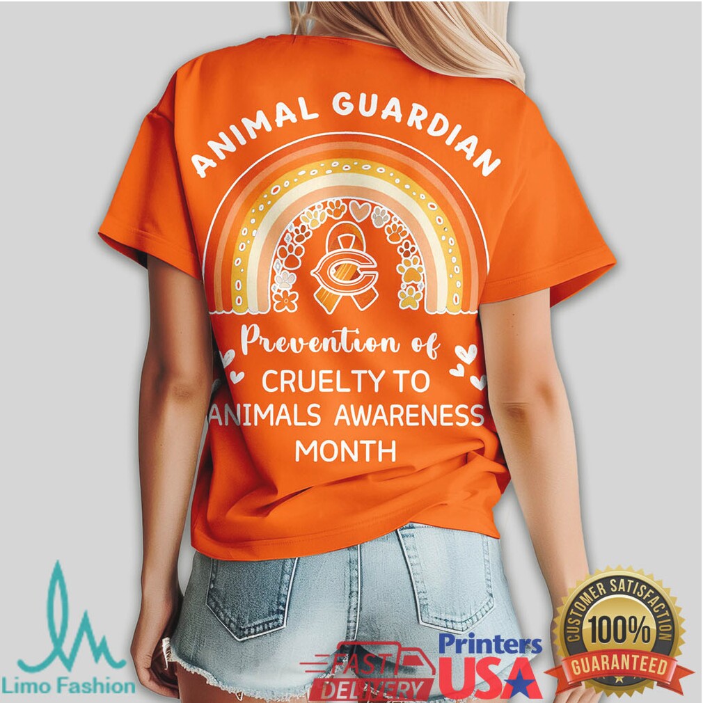 Chicago Bears Animal Guardian Prevention of Cruelty to Animals Awareness T Shirt - Limotees LLC