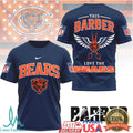 Chicago Bears Barber Graphic T Shirt This Barber Loves The Bears - Limotees LLC