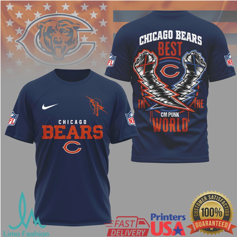 Chicago Bears CM Punk Best In The World Graphic T Shirt - Limotees LLC