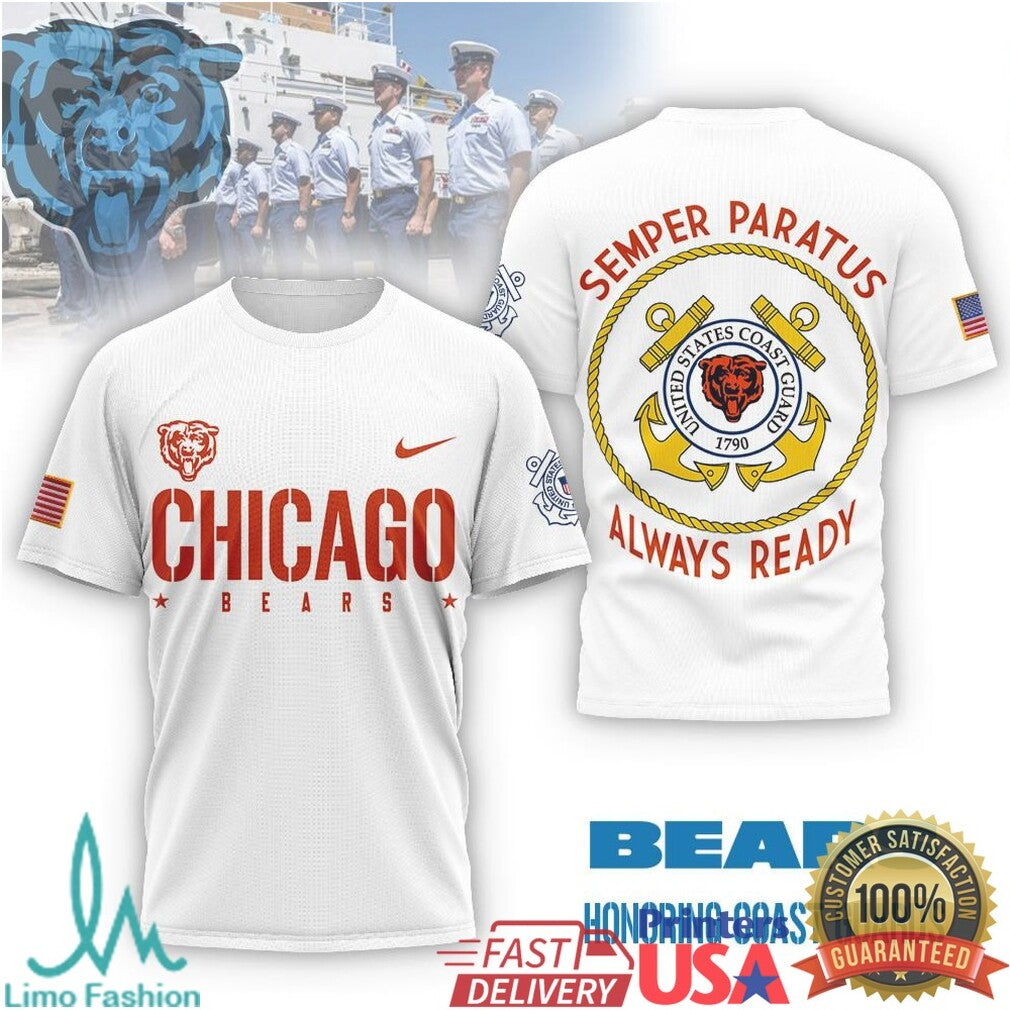 Chicago Bears Coast Guard Always Ready T Shirt - Limotees LLC