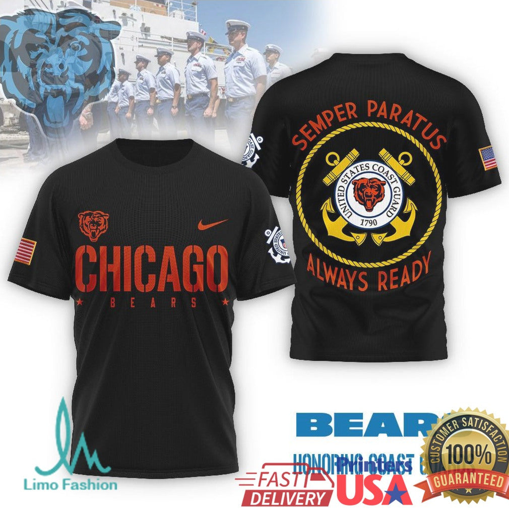 Chicago Bears Coast Guard Always Ready T Shirt - Limotees LLC