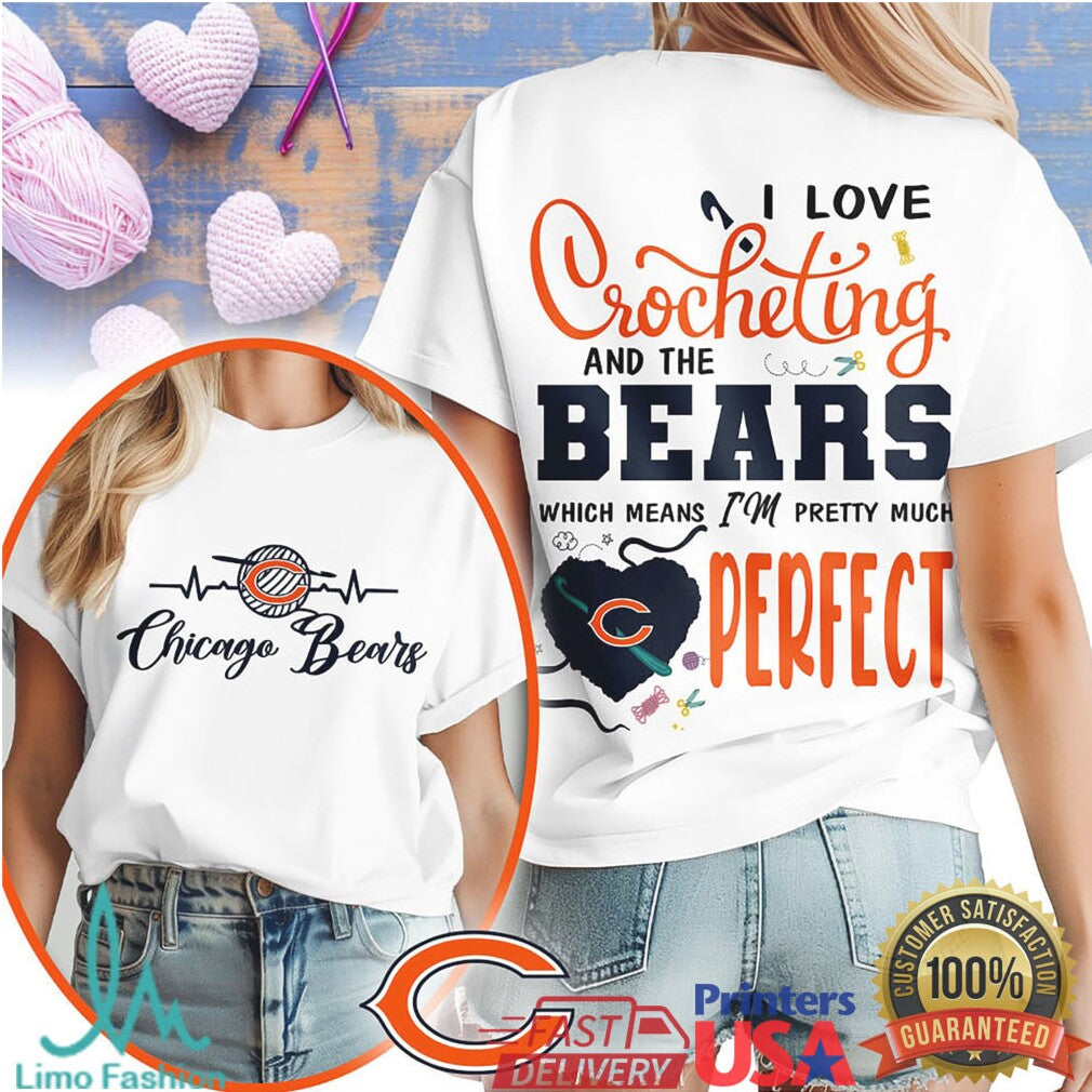 Chicago Bears Crochet Enthusiast T Shirt Perfect Bears Fan Gift - Limotees LLC