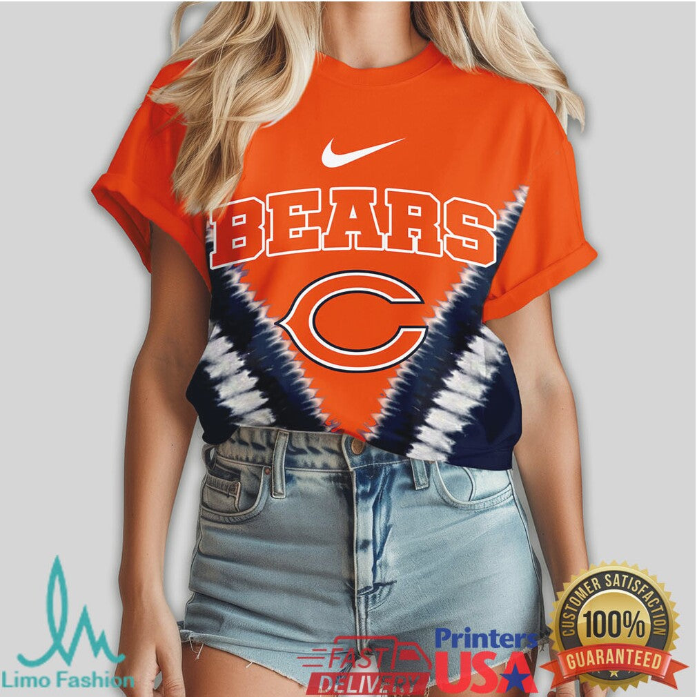 Chicago Bears DNA “C” Logo Graphic Orange & Navy T Shirt - Limotees LLC