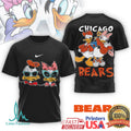 Chicago Bears Donald & Daisy Duck Disney Style Fan T Shirt Navy & Orange Graphic T shirt - Limotees LLC