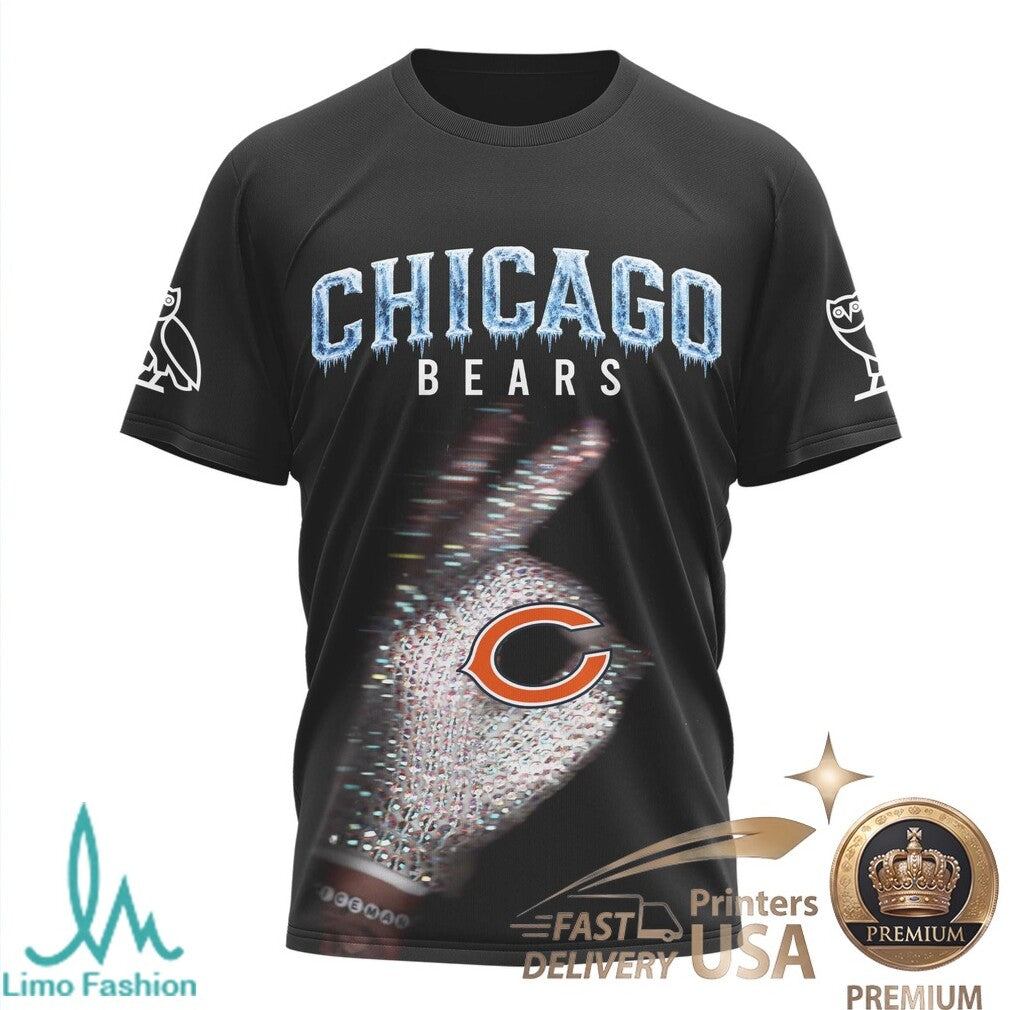 Chicago Bears Drake Iceman OVO Inspired Graphic T Shirt - Limotees LLC