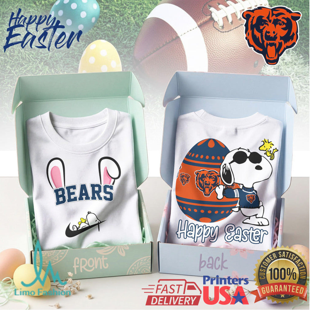 Chicago Bears Easter Snoopy Graphic T Shirt NFL Football Easter Gift - Limotees LLC