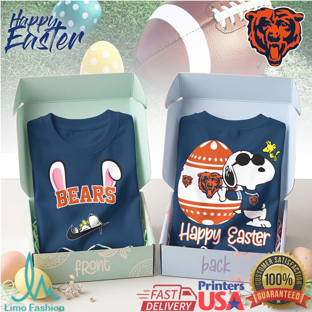 Chicago Bears Easter Snoopy Graphic T Shirt NFL Football Easter Gift - Limotees LLC