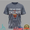 Chicago Bears Feliz Cinco De Mayo T Shirt Mexican Pattern Gameday Football T Shirt