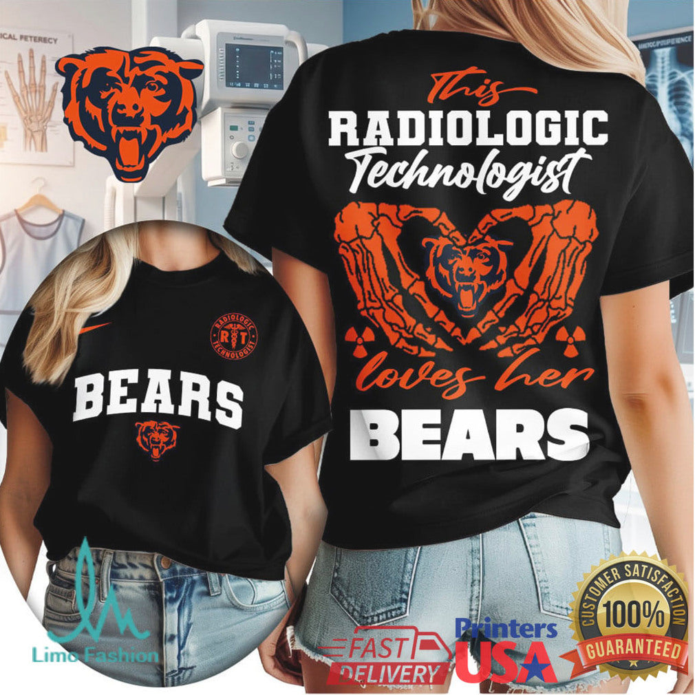 Chicago Bears Football This Radiologic Technologist Loves Her Bears Women Fans Retro T Shirt