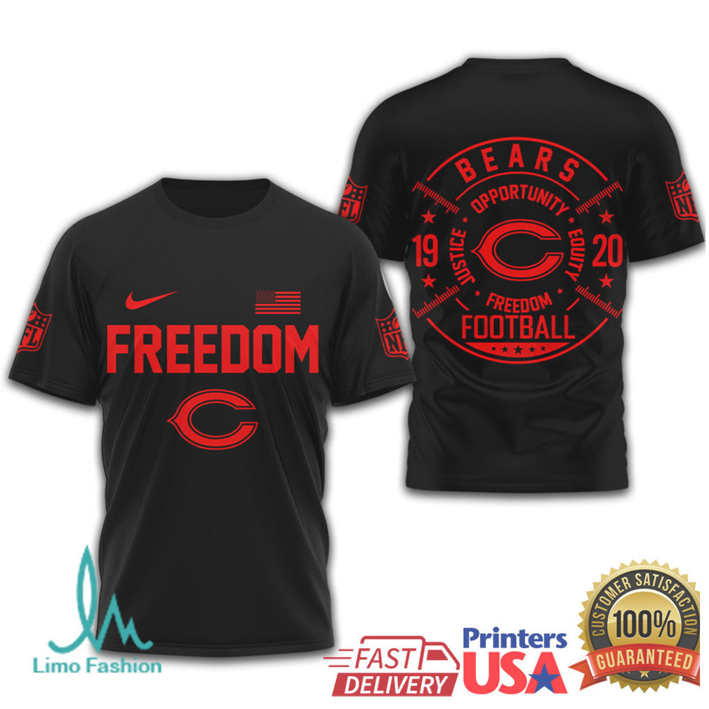 Chicago Bears Freedom Football Justice Opportunity Equity T Shirt - Limotees LLC