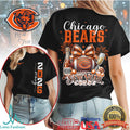 Chicago Bears Happy New Year 2026 Champagne & Bow T Shirt - Limotees LLC