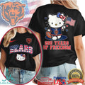 Chicago Bears Hello Kitty Patriotic 250 Years Of Freedom USA Flag Fan T Shirt - Limotees LLC