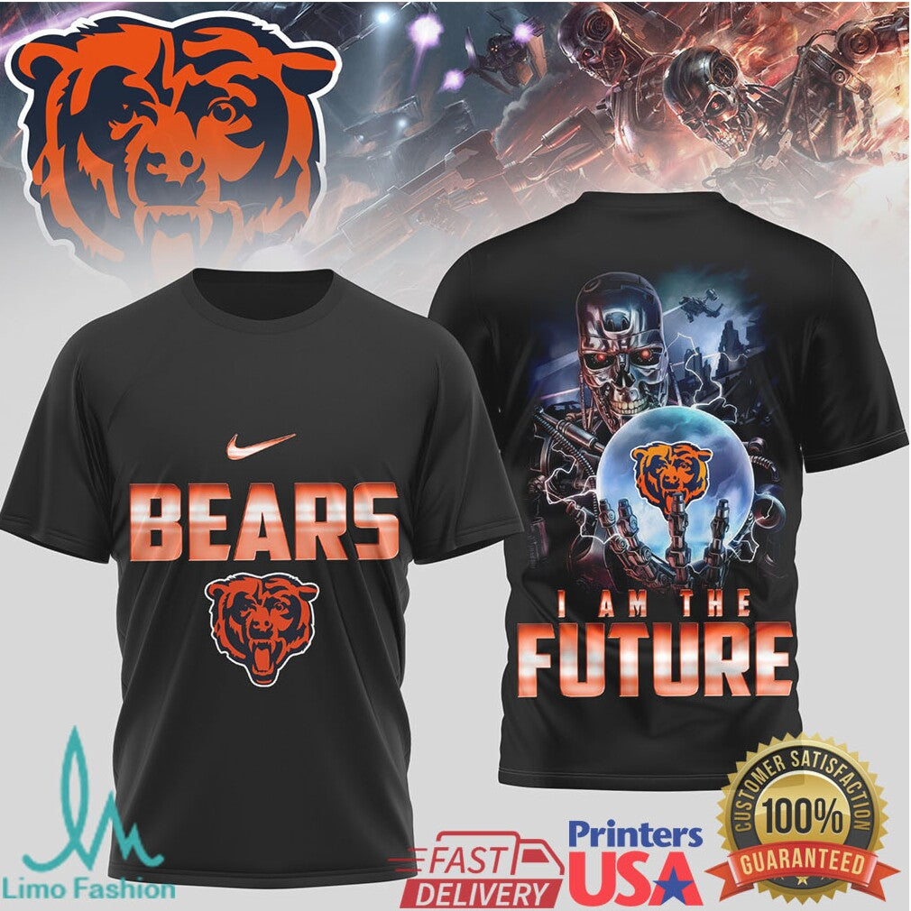 Chicago Bears “I Am The Future” Cyber Bear Mascot Graphic Tee - Limotees LLC