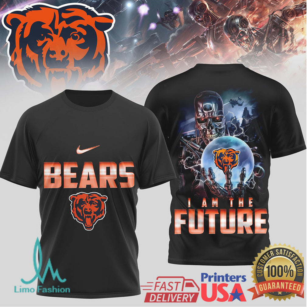 Chicago Bears “I Am The Future” Cyber Bear Mascot Graphic Tee - Limotees LLC