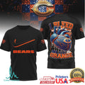 Chicago Bears “I Bleed Blue & Orange” Heart Fan T Shirt - Limotees LLC