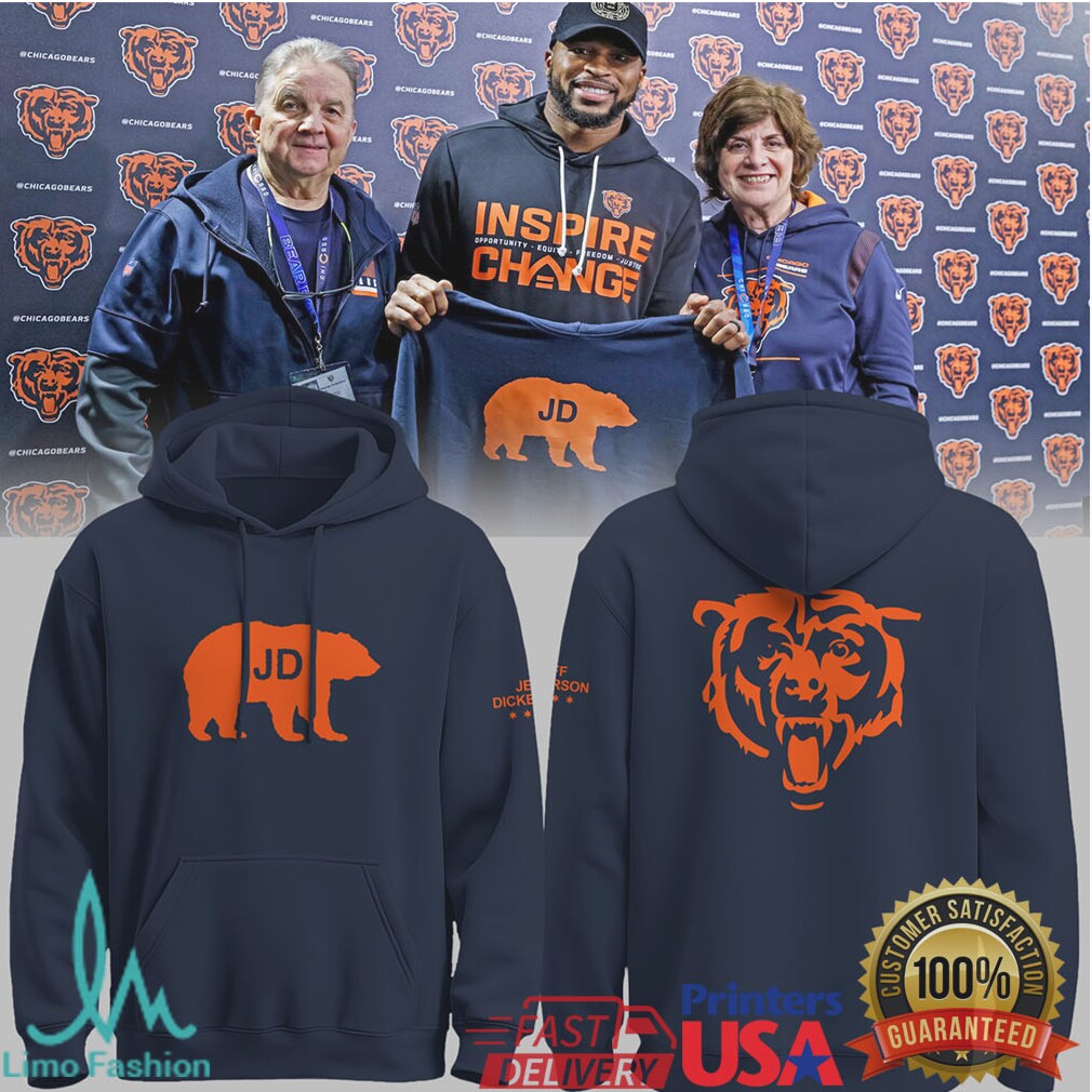 Chicago Bears Jeff Dickerson JD Memorial Bear Logo Tribute Shirt - Limotees LLC