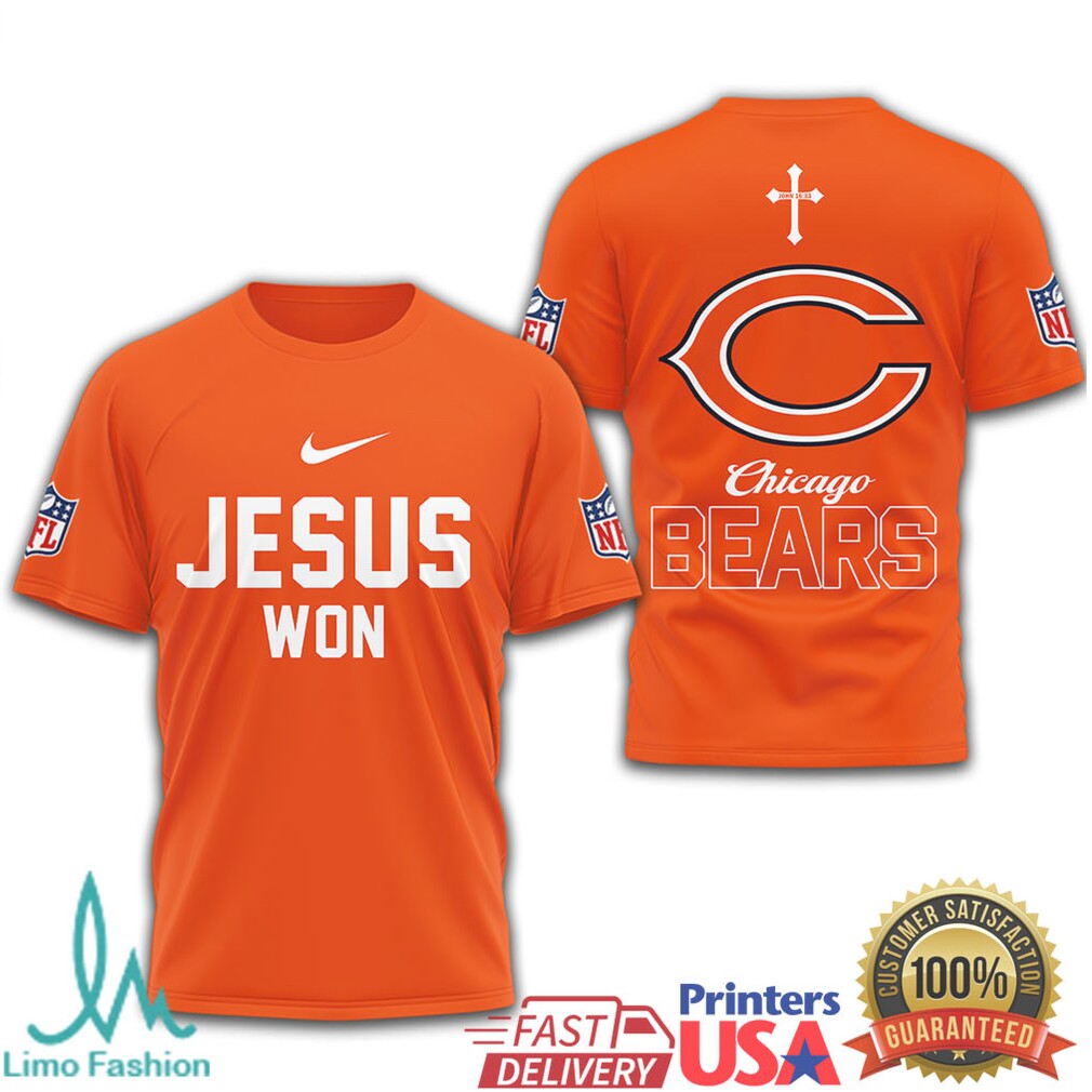 Chicago Bears Jesus Won NFL Christian T Shirt - Limotees LLC