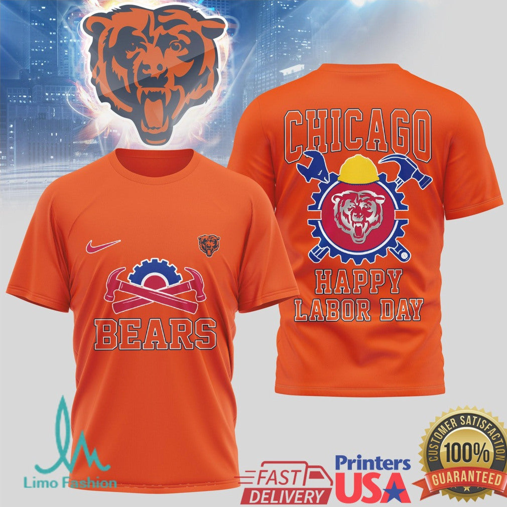Chicago Bears Labor Day ST Shirtl & Grit Workwear T Shirt - Limotees LLC