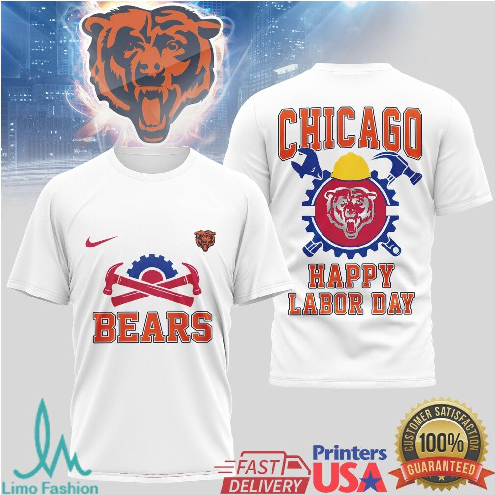 Chicago Bears Labor Day ST Shirtl & Grit Workwear T Shirt - Limotees LLC
