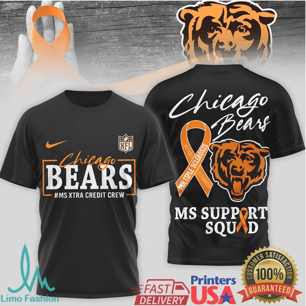 Chicago Bears MS Support Squad Awareness T Shirt - Limotees LLC