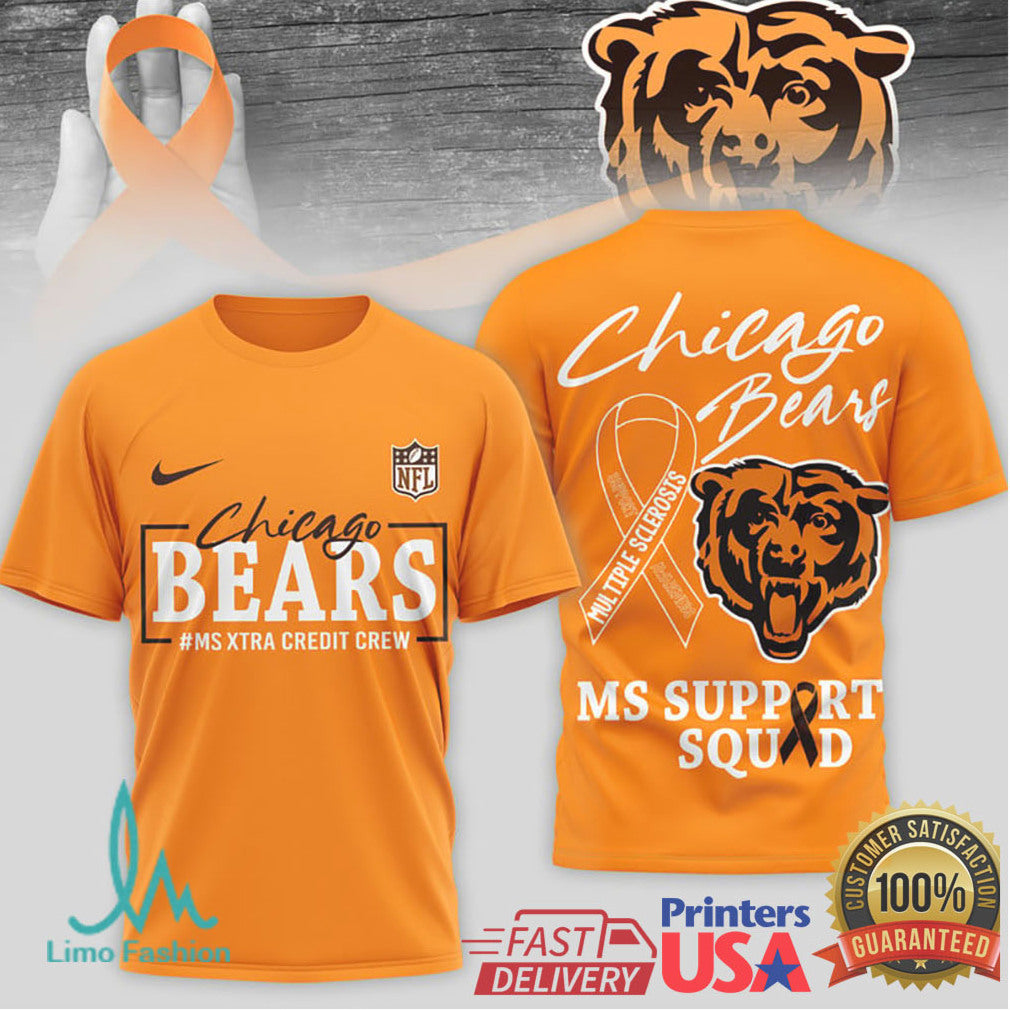 Chicago Bears MS Support Squad Awareness T Shirt - Limotees LLC