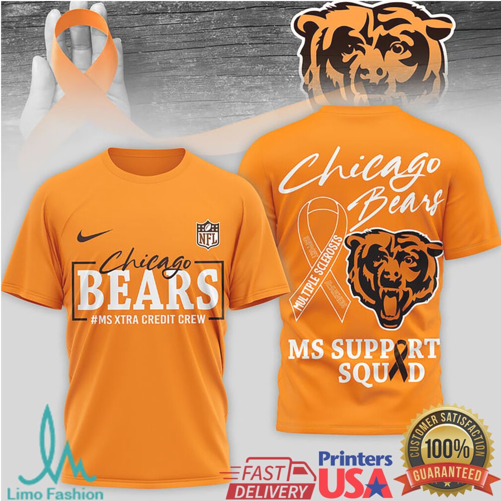 Chicago Bears MS Support Squad Awareness T Shirt - Limotees LLC