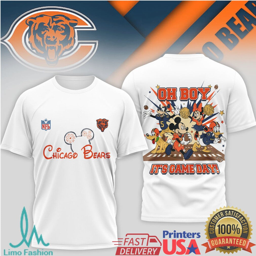 Chicago Bears Mickey Mouse & Friends NFL Game Day T Shirt - Limotees LLC