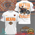 Chicago Bears NFL x Harley Davidson Life Is Better On A Harley T Shirt - Limotees LLC