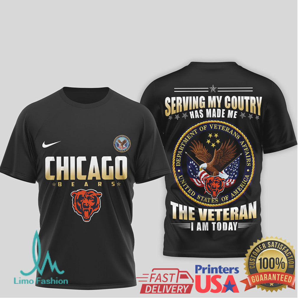 Chicago Bears Official NFL Department Of Veterans Affairs 3D Shirt - Limotees LLC