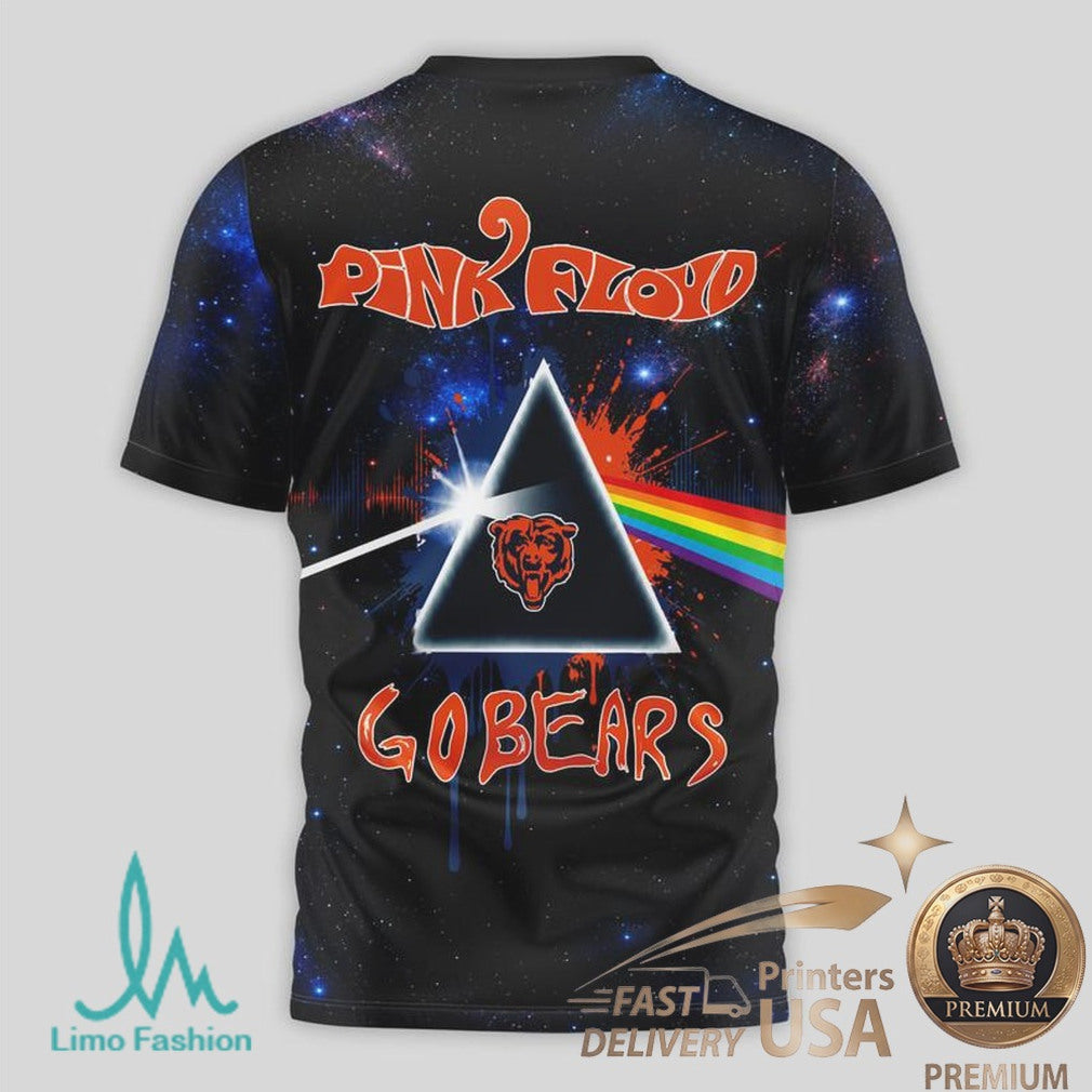 Chicago Bears Pink Floyd Dark Side Of The Moon Band Graphic T Shirt - Limotees LLC