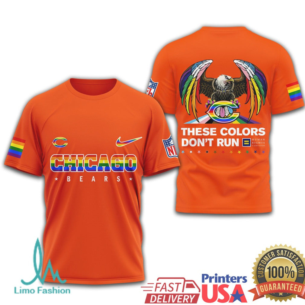 Chicago Bears Pride T Shirt Rainbow C Logo NFL Pride T Shirt - Limotees LLC