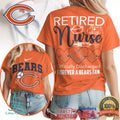 Chicago Bears Retired Nurse Officially Discharged 2026 Vintage Style Women Fans Gift T Shirt - Limotees LLC