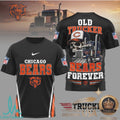 Chicago Bears Skull Old Trucker Forever Fan T Shirt - Limotees LLC