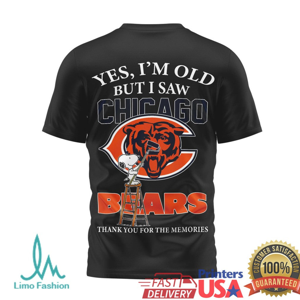 Chicago Bears Snoopy I Saw Chicago Bears Vintage Football Fan T Shirt