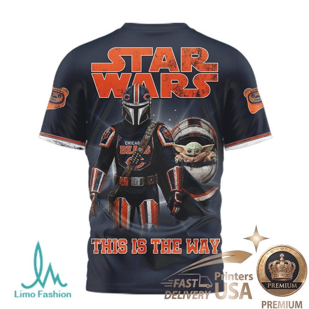 Chicago Bears Star Wars The Mandalorian This Is The Way T Shirt - Limotees LLC