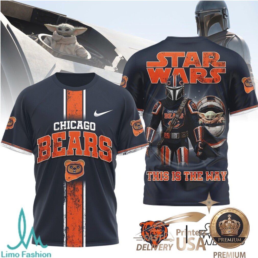 Chicago Bears Star Wars The Mandalorian This Is The Way T Shirt - Limotees LLC