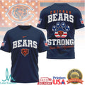 Chicago Bears Strong Save the Animals Paw Print NFL T Shirt