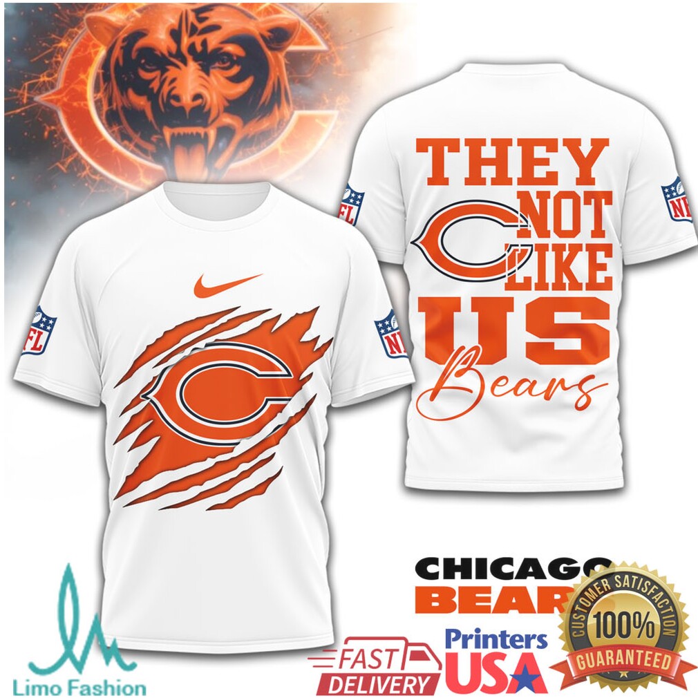 Chicago Bears “They Not Like Us” Windy City Slash Graphic T Shirt - Limotees LLC