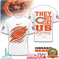 Chicago Bears “They Not Like Us” Windy City Slash Graphic T Shirt - Limotees LLC